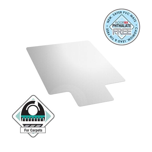 Floortex Advantagemat® Vinyl Lipped Chair Mat for Carpets up to 1/4" - 36" x 48" - Picture 3 of 8